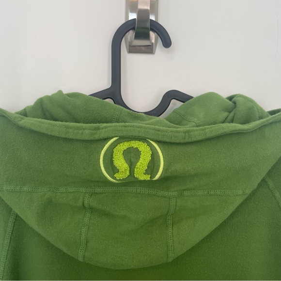 Lululemon Vintage Scuba Full Zip up Hoodie Stretch French Terry Green 4 - Picture 6 of 6